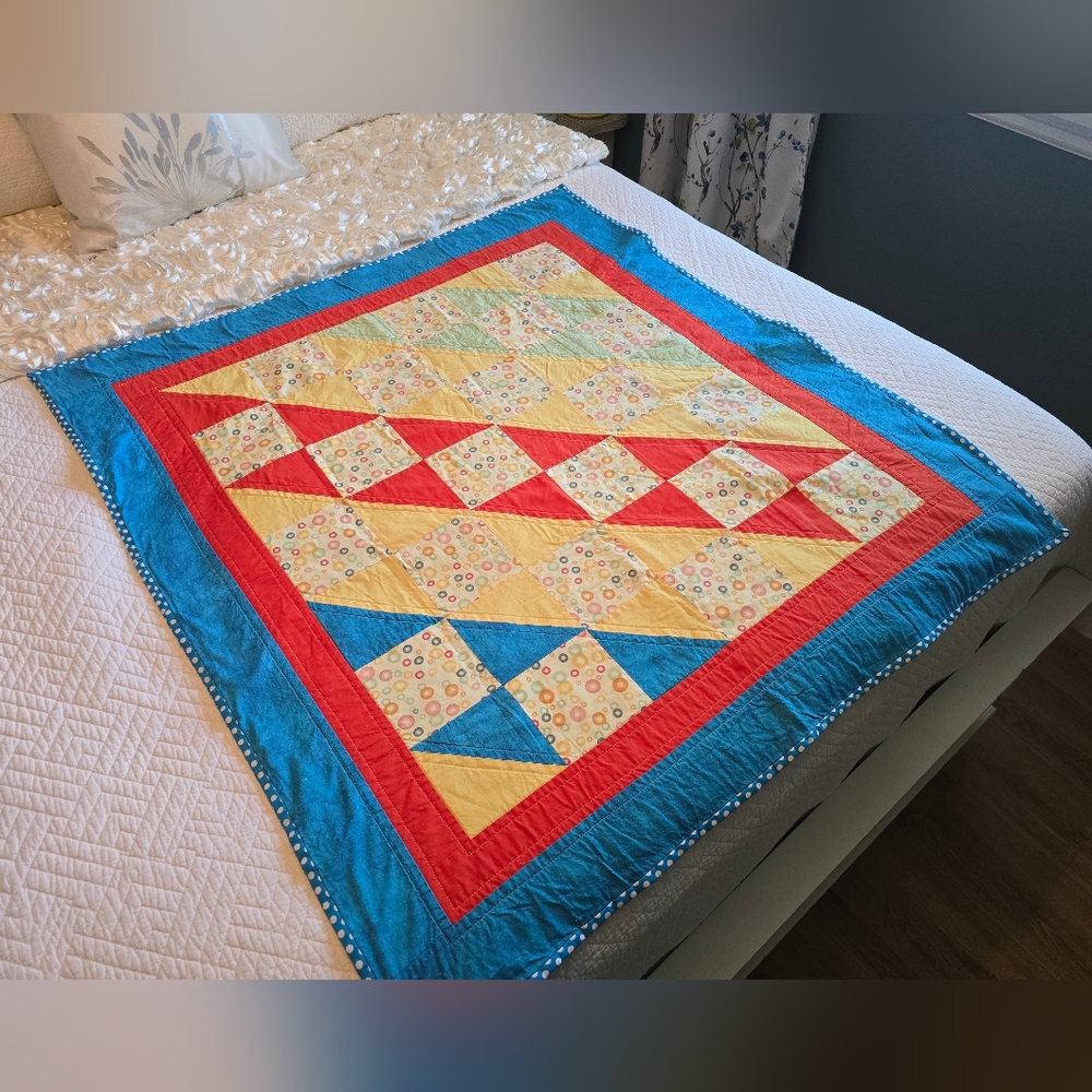 Colorful Patchwork Baby Quilt
